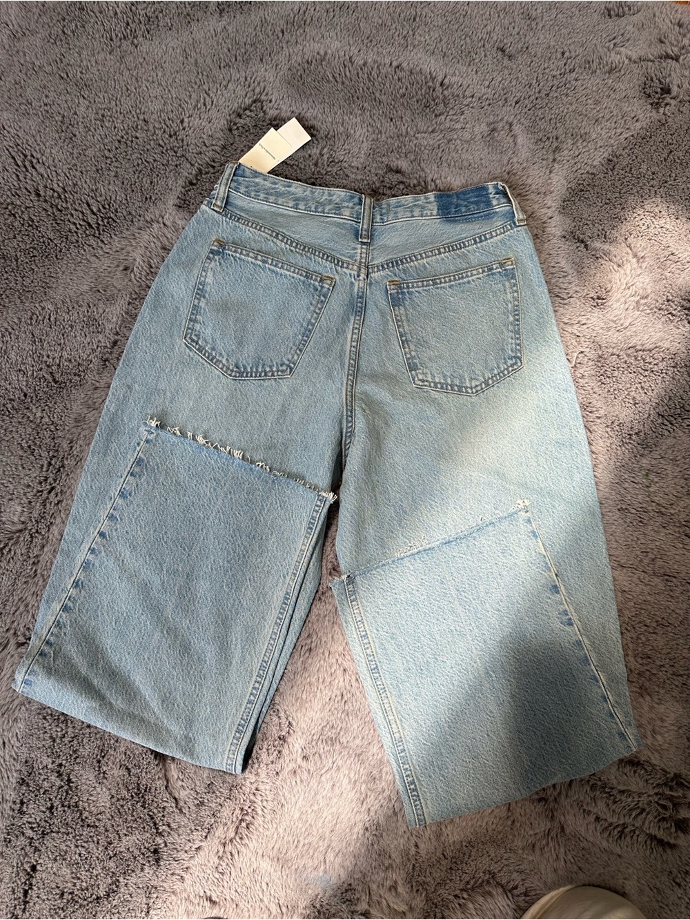 Abercrombie & Fitch Light Blue high rise loose 28 - Picture 9 of 11